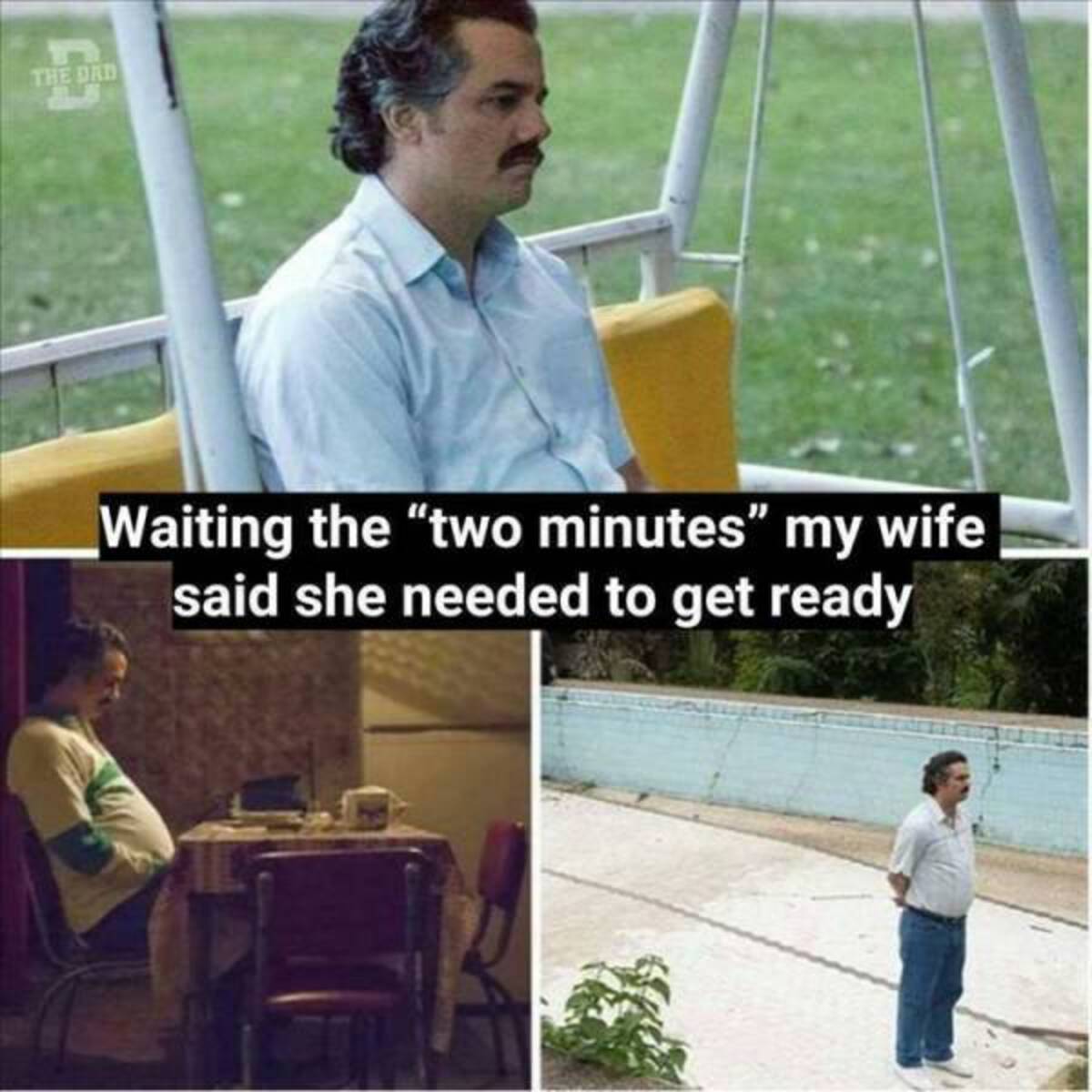 man standing by window meme - The Dad Waiting the "two minutes" my wife said she needed to get ready