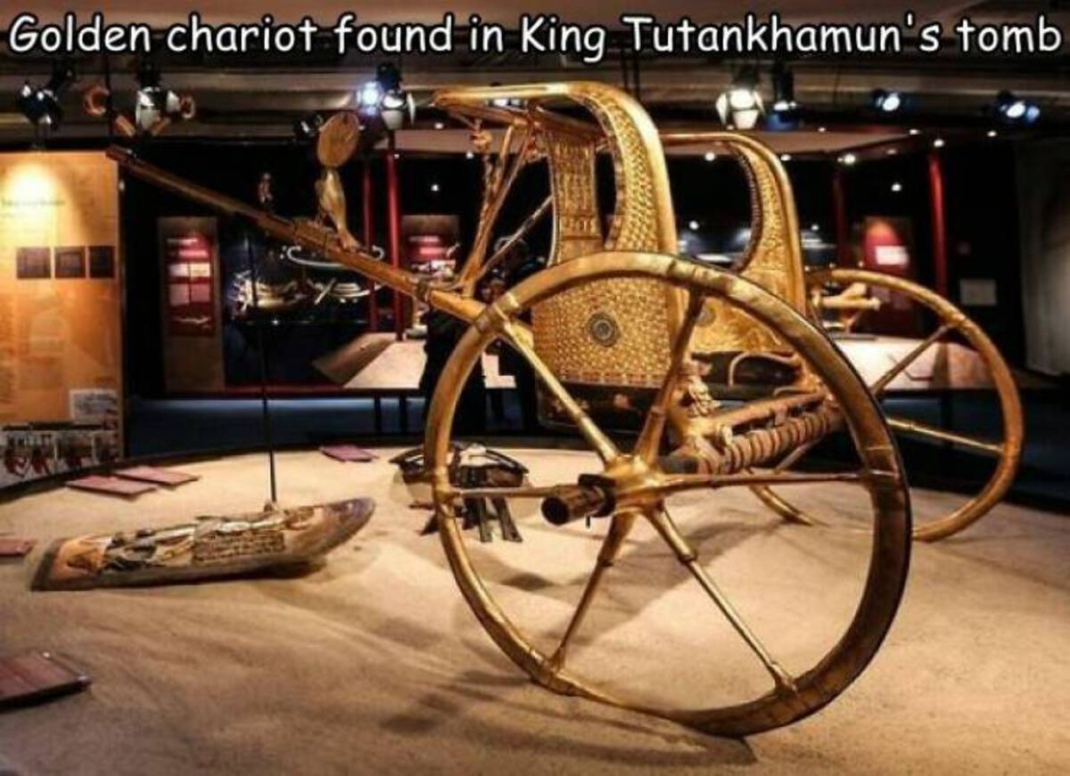 Golden chariot found in King Tutankhamun's tomb
