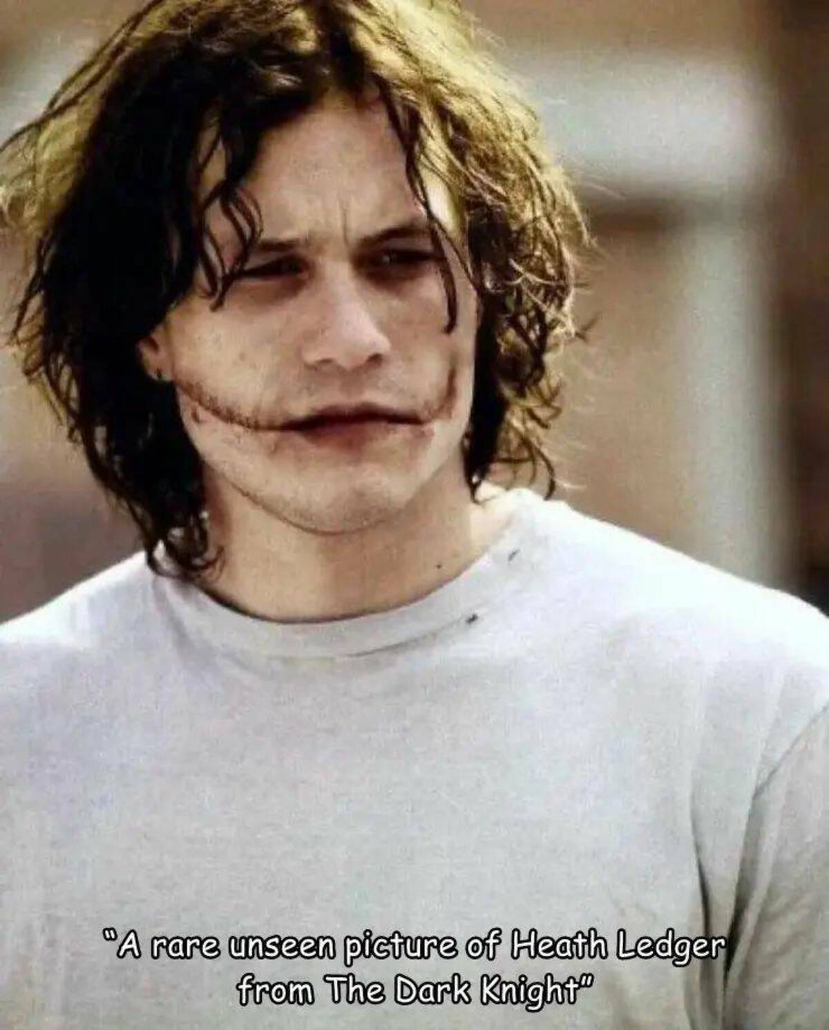 Heath Ledger - "A rare unseen picture of Heath Ledger from The Dark Knight"