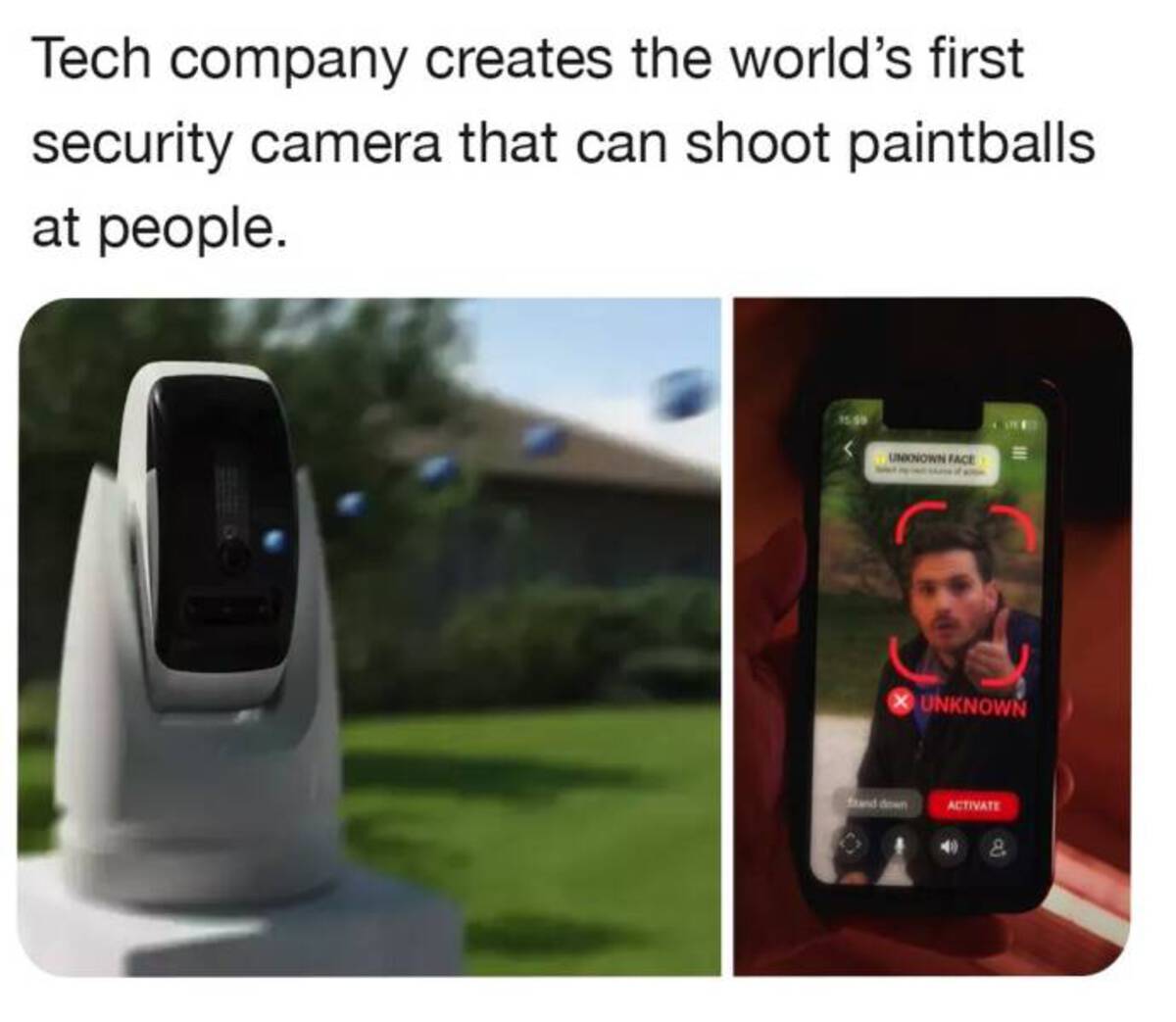 paintcam eve - Tech company creates the world's first security camera that can shoot paintballs at people. Unonown Face Unknown found down Activate