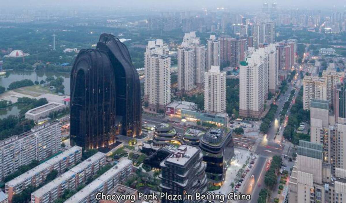 aerial photography - Chaoyang Park Plaza in Beijing China
