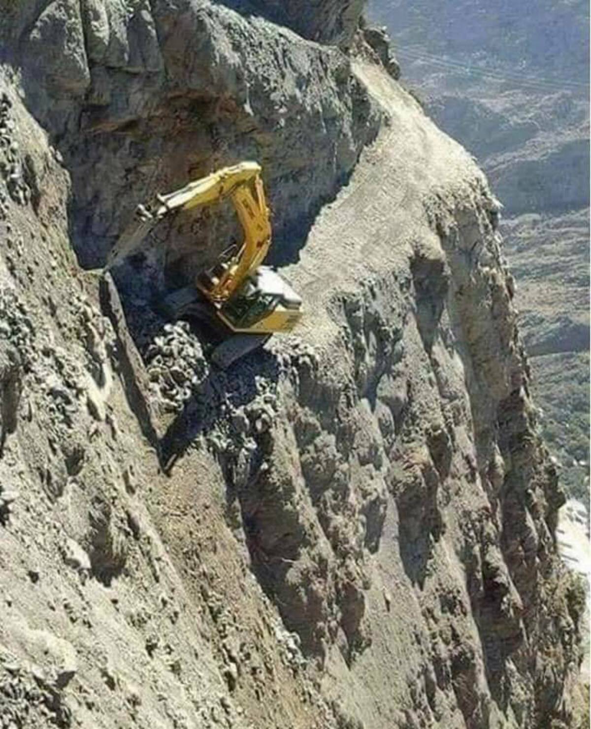 mountain climbing excavator