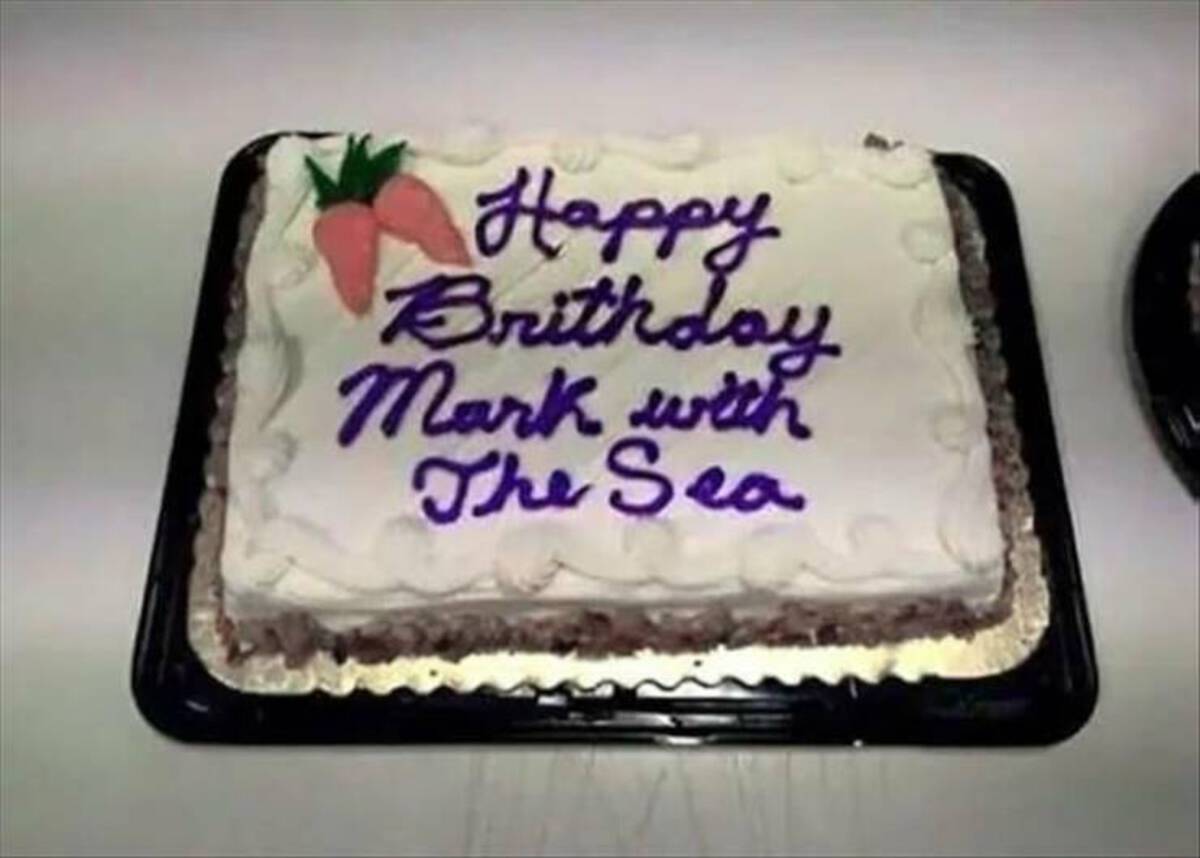 birthday cake - Happy Brithday Mark with The Sea