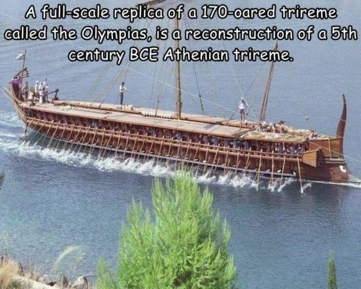 ore-bulk-oil carrier - A fullscale replica of a 170oared trireme called the Olympias, is a reconstruction of a 5th century Bce Athenian trireme.