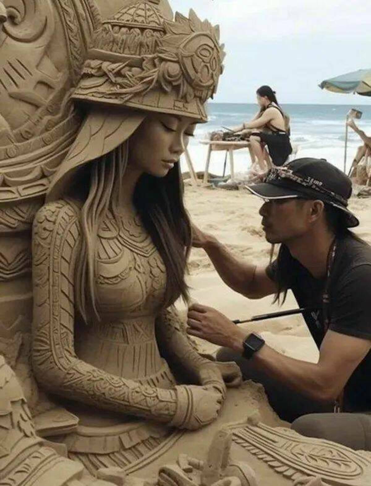 ai sand sculpture