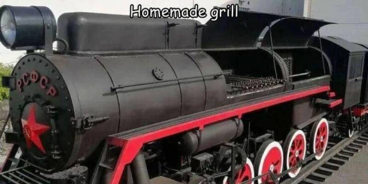 steam engine - Homemade grill 000