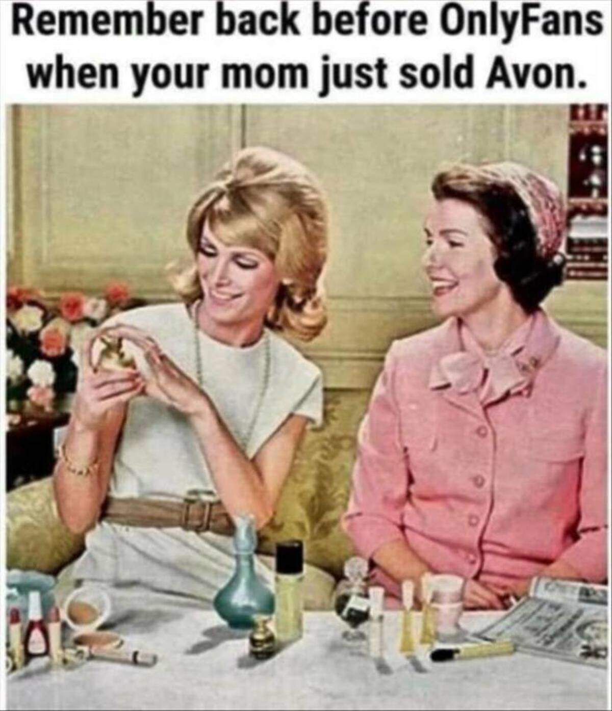 avon lady 1970s - Remember back before OnlyFans when your mom just sold Avon.