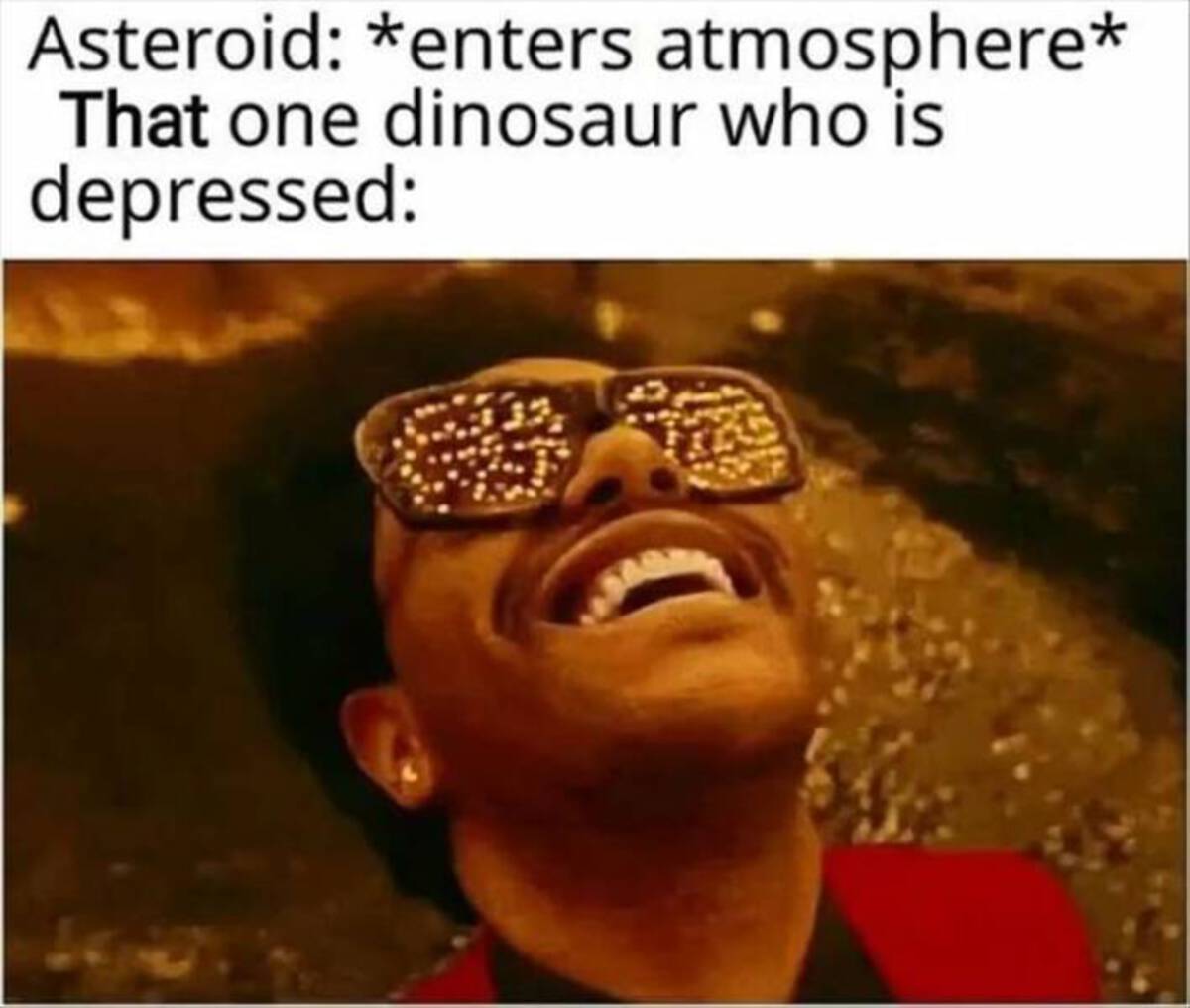asteroid memes - Asteroid enters atmosphere That one dinosaur who is depressed