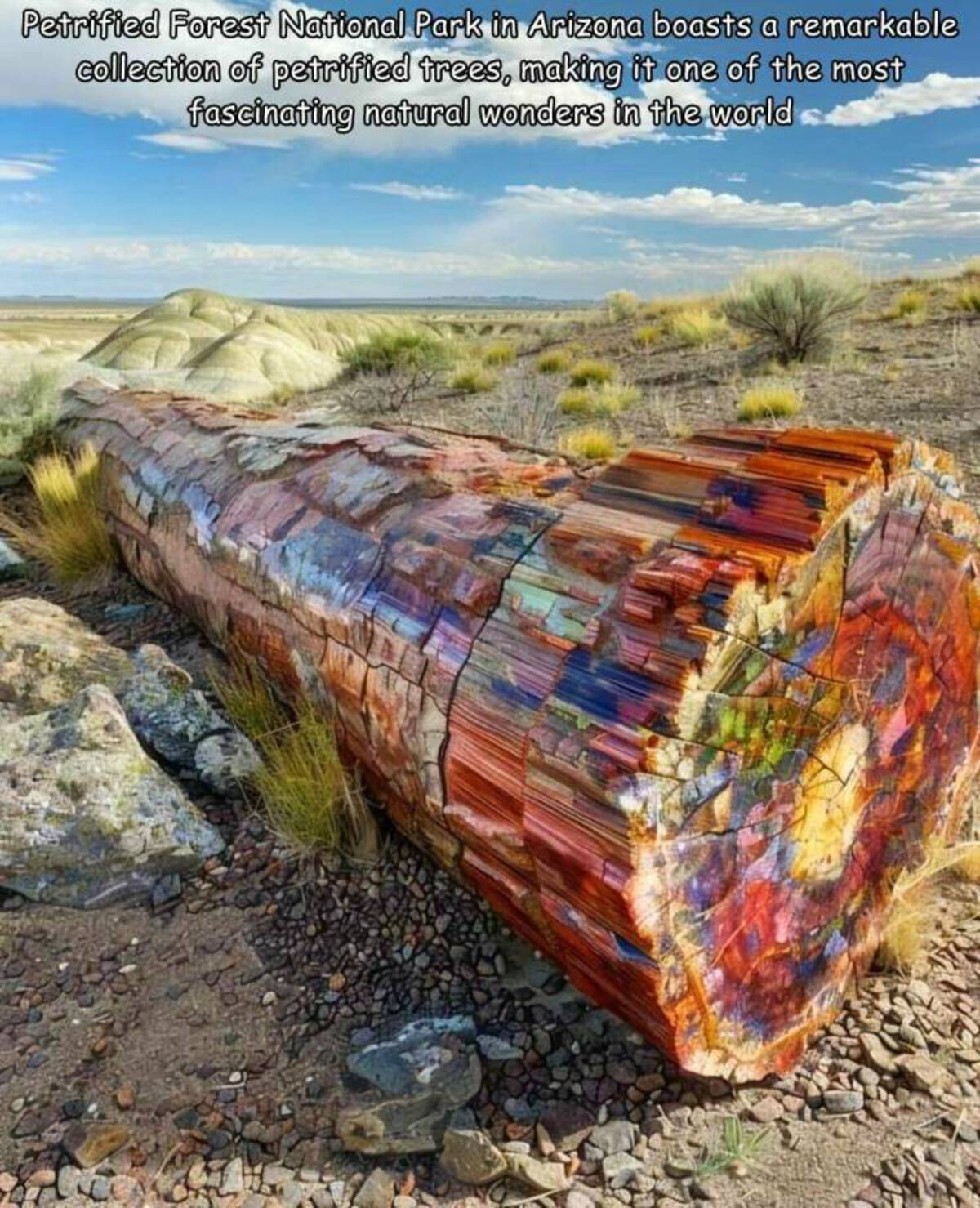 Petrified Forest National Park - Petrified Forest National Park in Arizona boasts a remarkable collection of petrified trees, making it one of the most fascinating natural wonders in the world