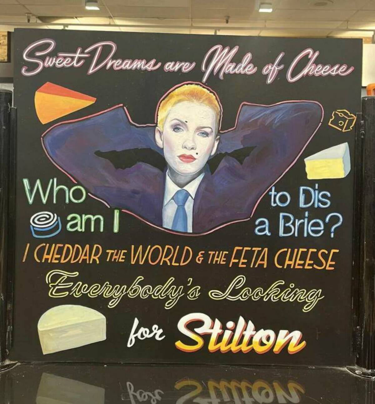 banner - Sweet Dreams are Made of Cheese Who am I to Dis a Brie? I Cheddar The World & The Feta Cheese Everybody's Looking for Stilton Ross 2MMON
