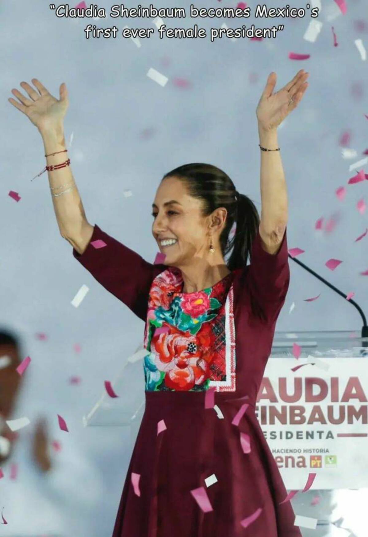 "Claudia Sheinbaum becomes Mexico's first ever female president" Audia Inbaum Esidenta Haciendo Historia ena Pt