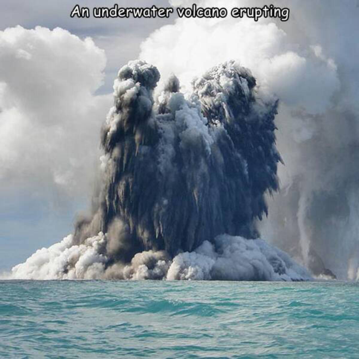 largest underwater volcano - An underwater volcano erupting