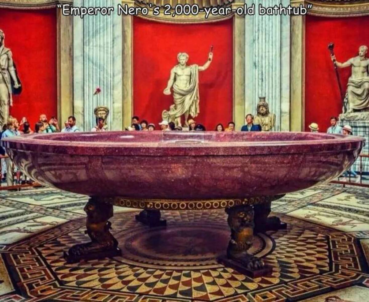 "Emperor Nero's 2,000yearold bathtub"