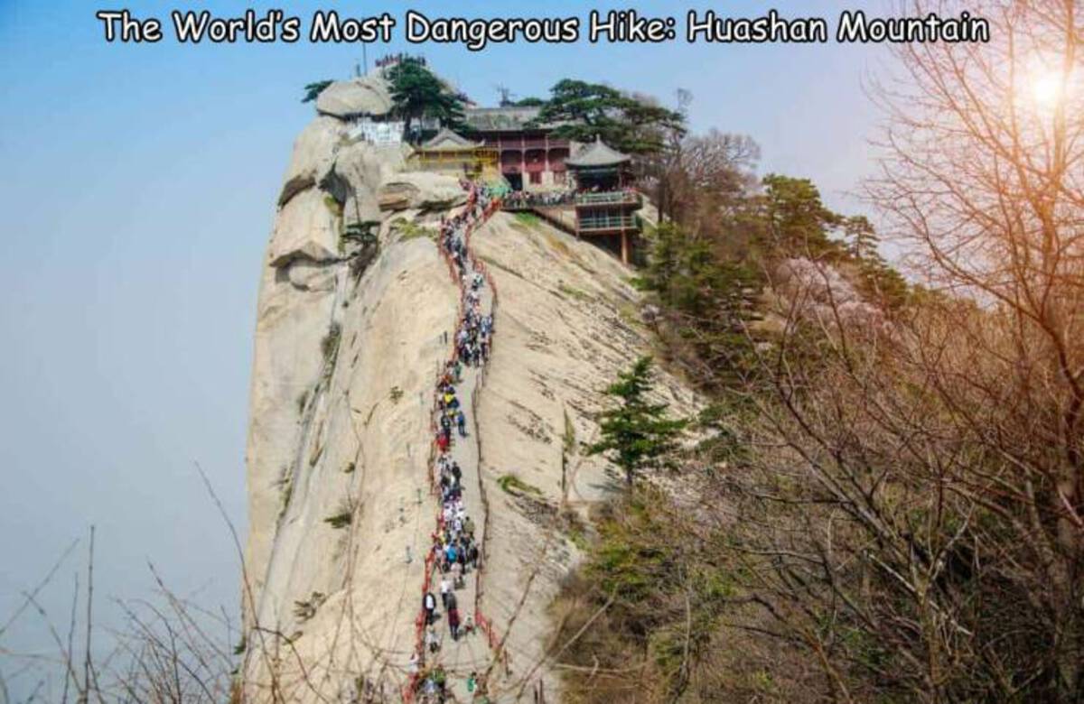 The World's Most Dangerous Hike Huashan Mountain