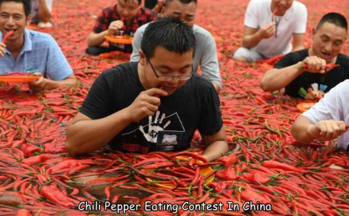 Chili Pepper Eating Contest In China