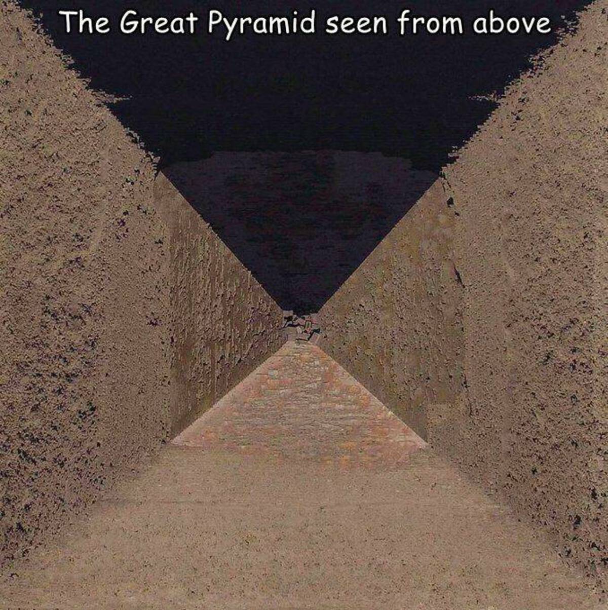 pyramid from above - The Great Pyramid seen from above