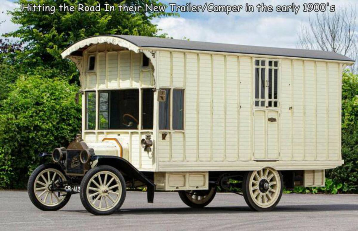 world's oldest motorhome - Hitting the Road In their New TrailerCamper in the early 1900's Cr413