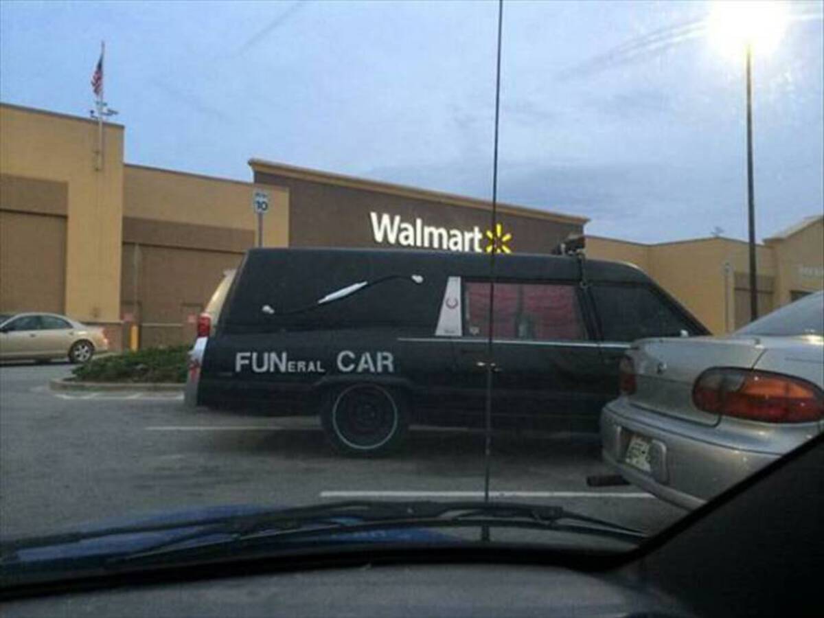 Photograph - Walmartk Funeral Car