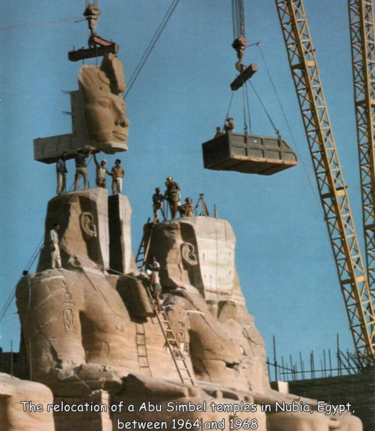 Xx The relocation of a Abu Simbel temples in Nubia, Egypt, between 1964 and 1968