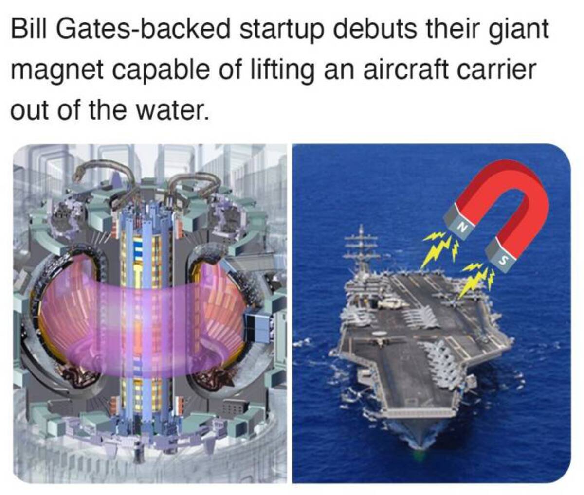 iter magnit - Bill Gatesbacked startup debuts their giant magnet capable of lifting an aircraft carrier out of the water. S