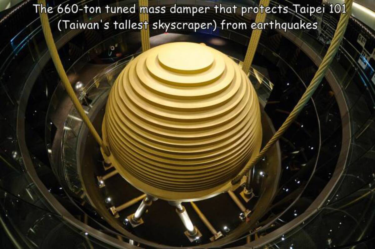 taipei 101 earthquake damper - The 660ton tuned mass damper that protects Taipei 101 Taiwan's tallest skyscraper from earthquakes