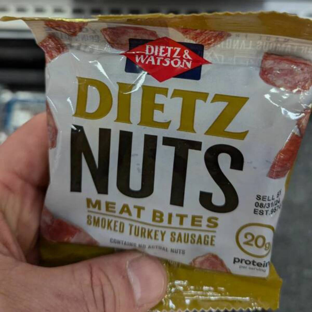 convenience food - 21193 Dietz & Watson Dietz Nuts Meat Bites Smoked Turkey Sausage Contains No Actual Nuts Sell 08312 Est.957 209 protei per serving
