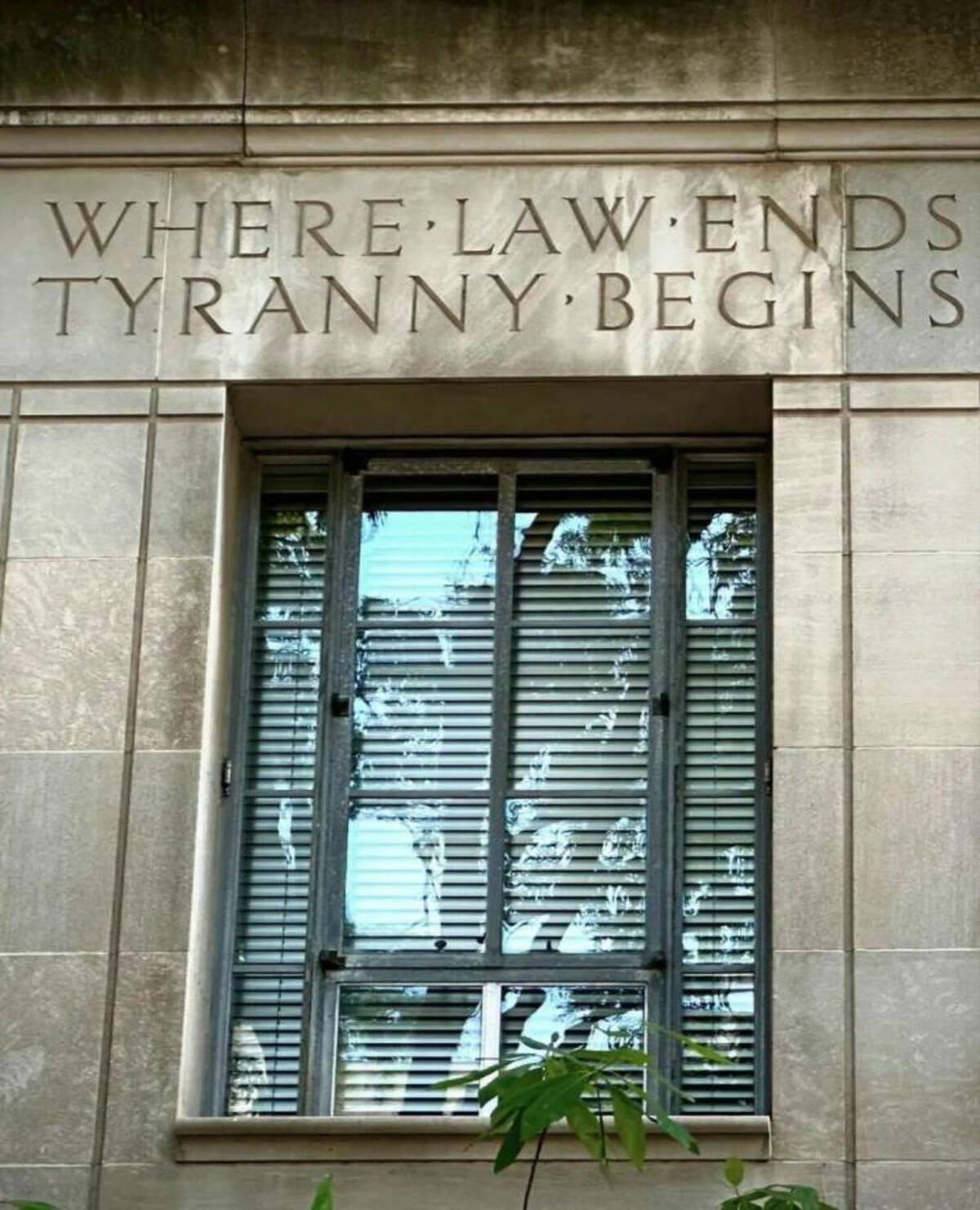 window - Where Law Ends Tyranny Begins