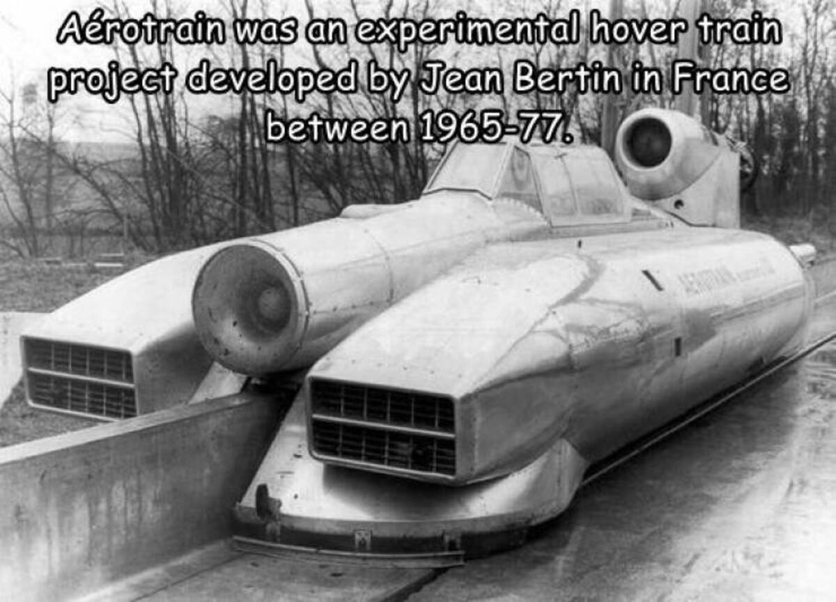 classic car - Arotrain was an experimental hover train project developed by Jean Bertin in France between 1965776 E