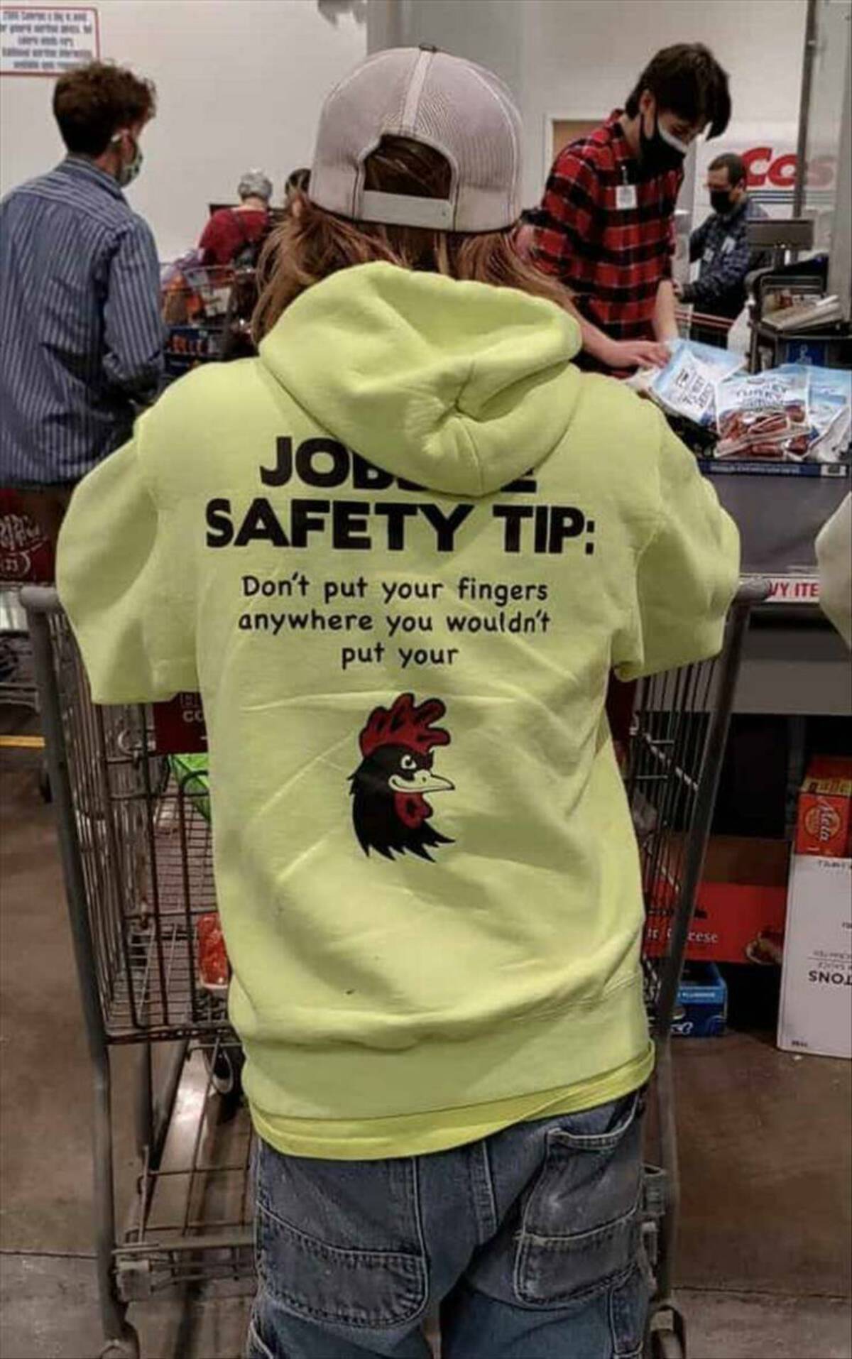 hoodie - Job Safety Tip Don't put your fingers anywhere you wouldn't put your Co Cos Vy Ite Fl Meta Tame rese Sno