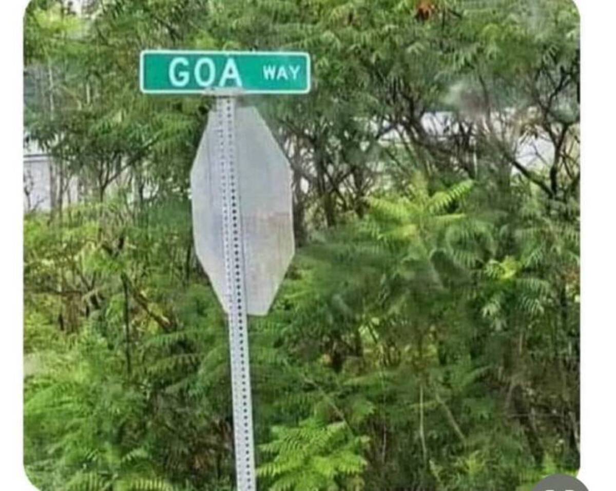 goa way street sign - Goa Way