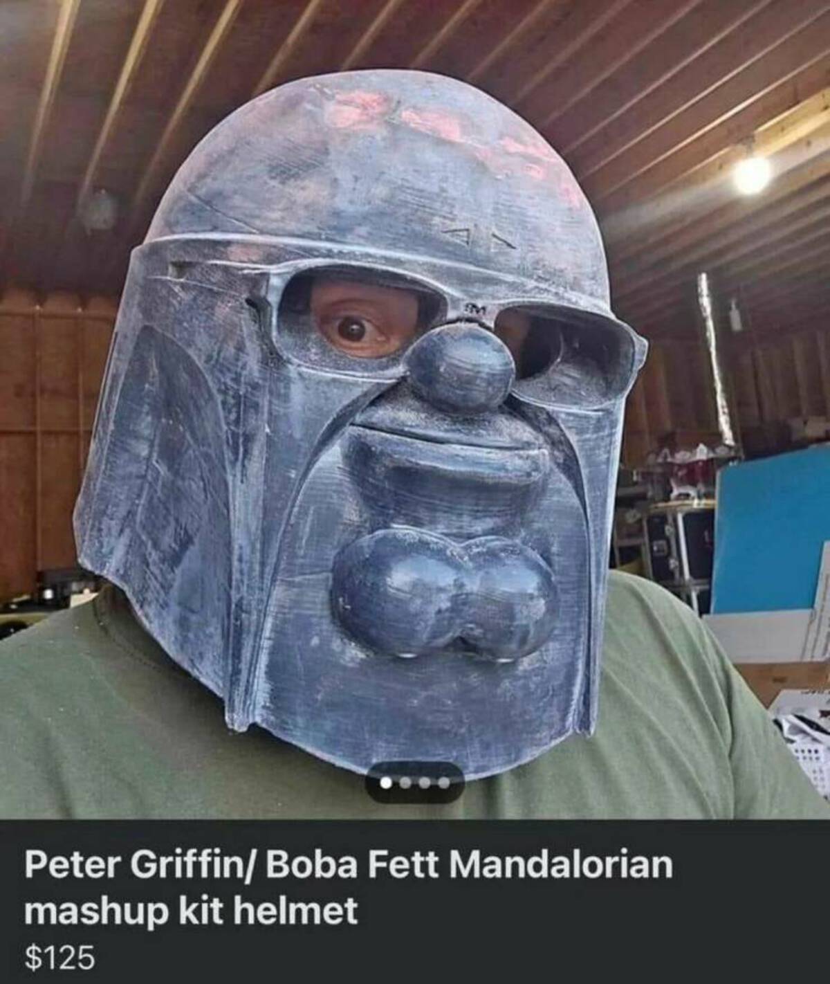 Boba Fett - Sm Peter Griffin Boba Fett Mandalorian mashup kit helmet $125