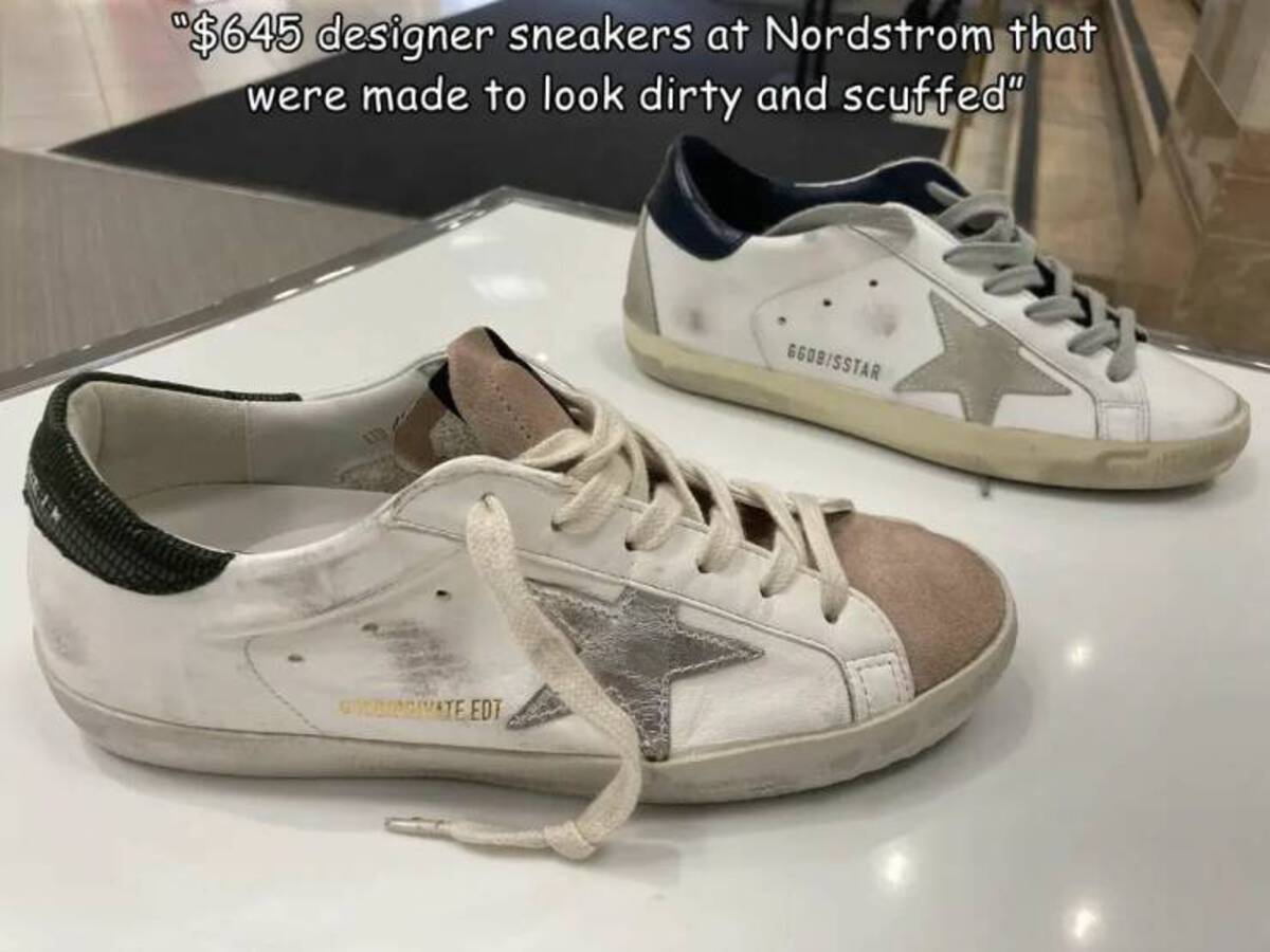 walking shoe - "$645 designer sneakers at Nordstrom that were made to look dirty and scuffed" Gate Edt 6608Sstar