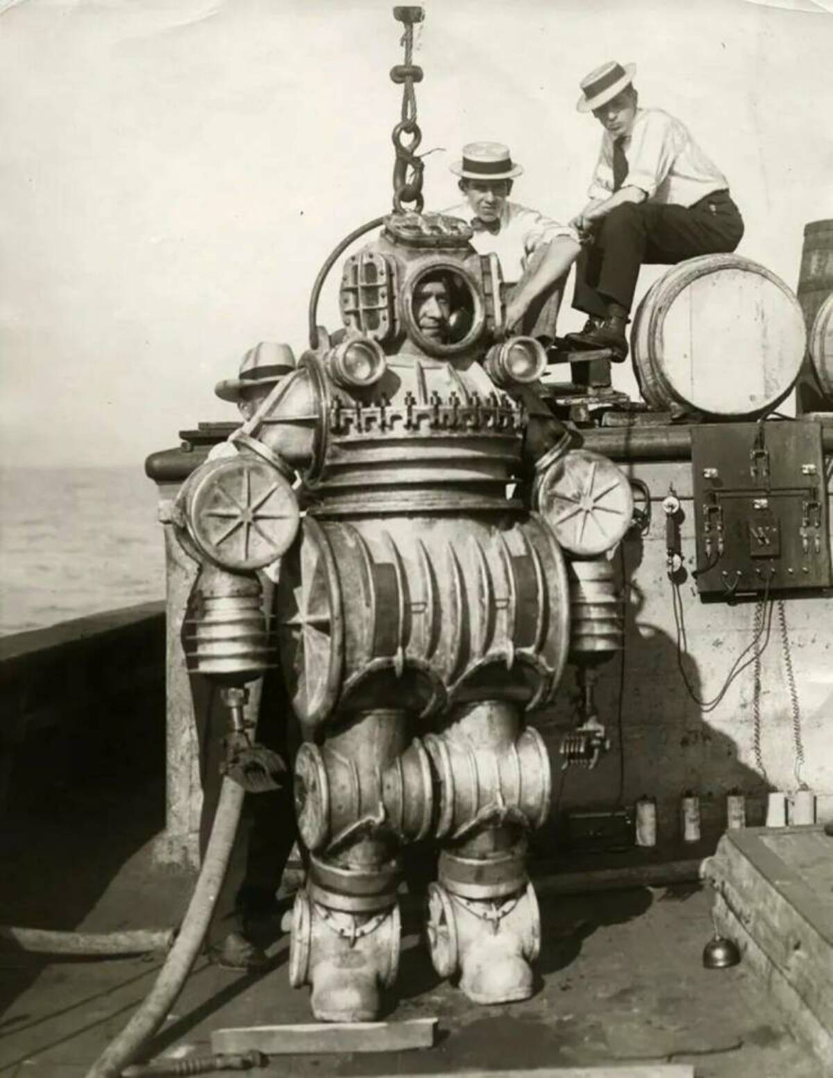 old deep sea diving suit