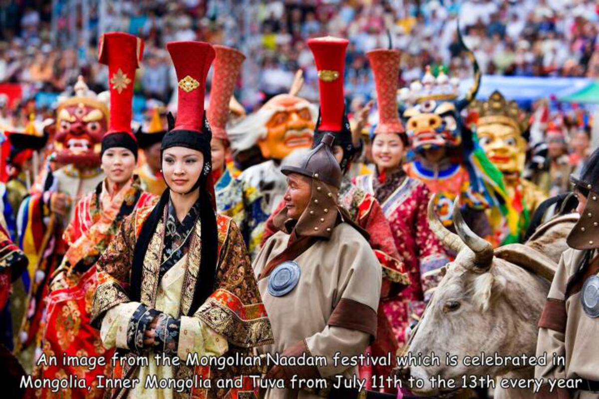 naadam festival mongolia - An image from the Mongolian Naadam festival which is celebrated in Mongolia, Inner Mongolia and Tuva from July 11th to the 13th every year