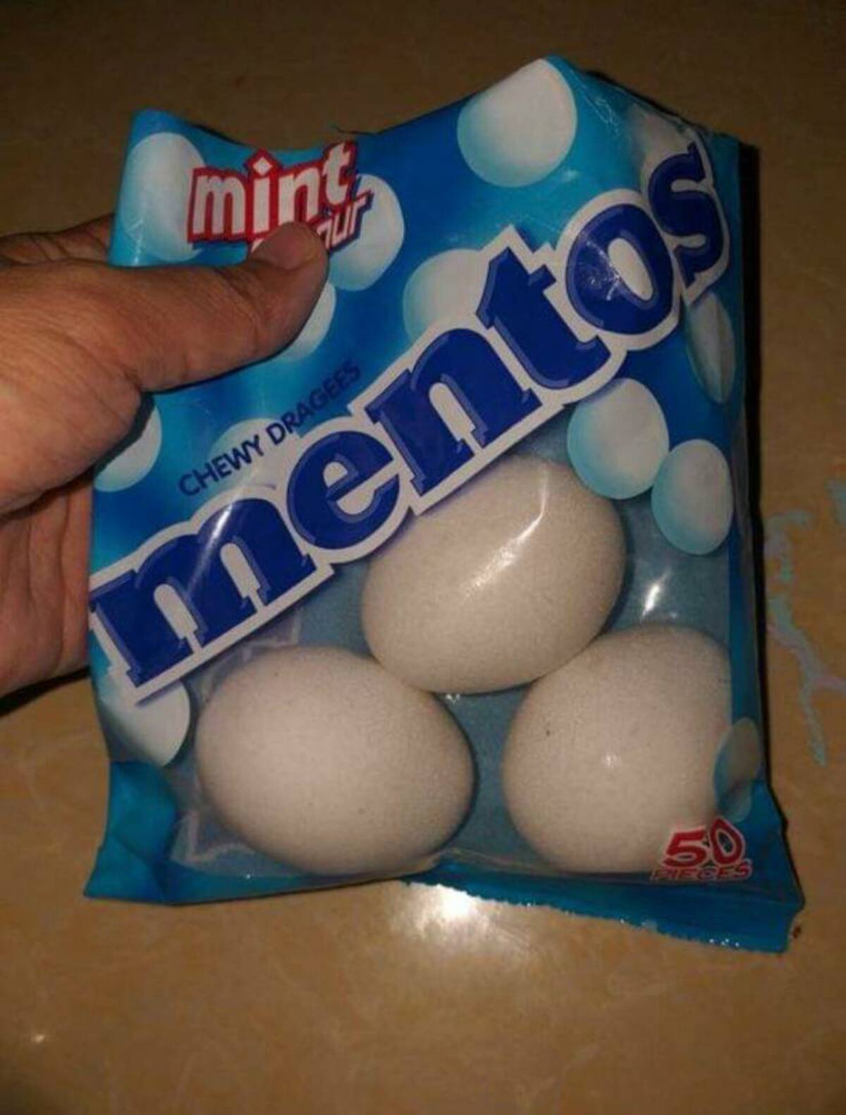 Chewing gum - mint Chewy Dragees mentos 50 Pieces