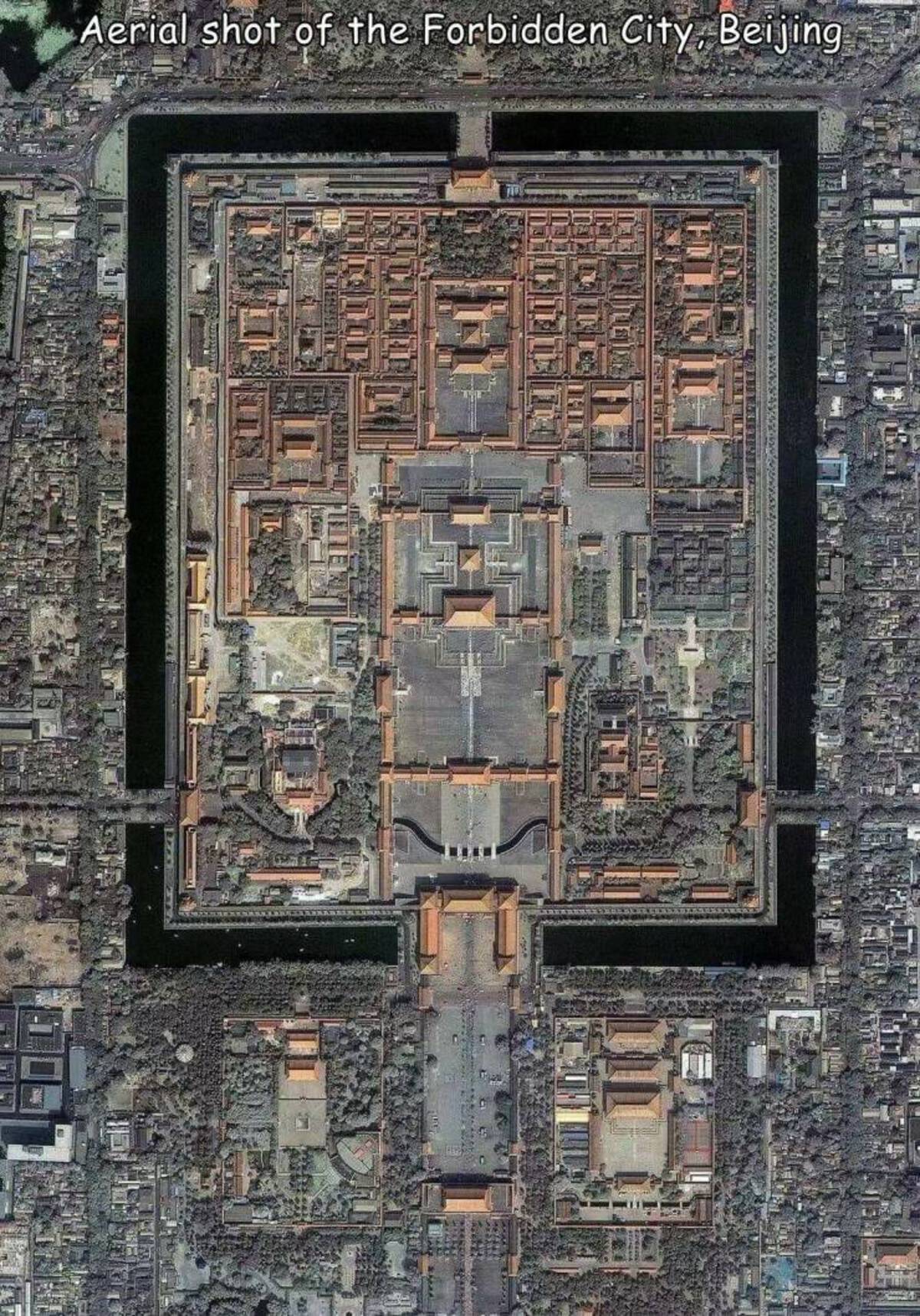 forbidden city satellite - Aerial shot of the Forbidden City, Beijing