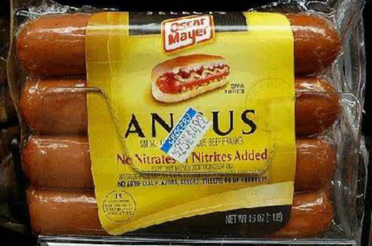 price tag wrong - Oscar Mayer R An Us Smm Crocery $258$499 No Nitrates Us Beef Franks Nitrites Added No Artif Cial Flavors, Colors Tillers 2 By Products sadrzetw Aunist Frosted Net Wt 15 02 Le