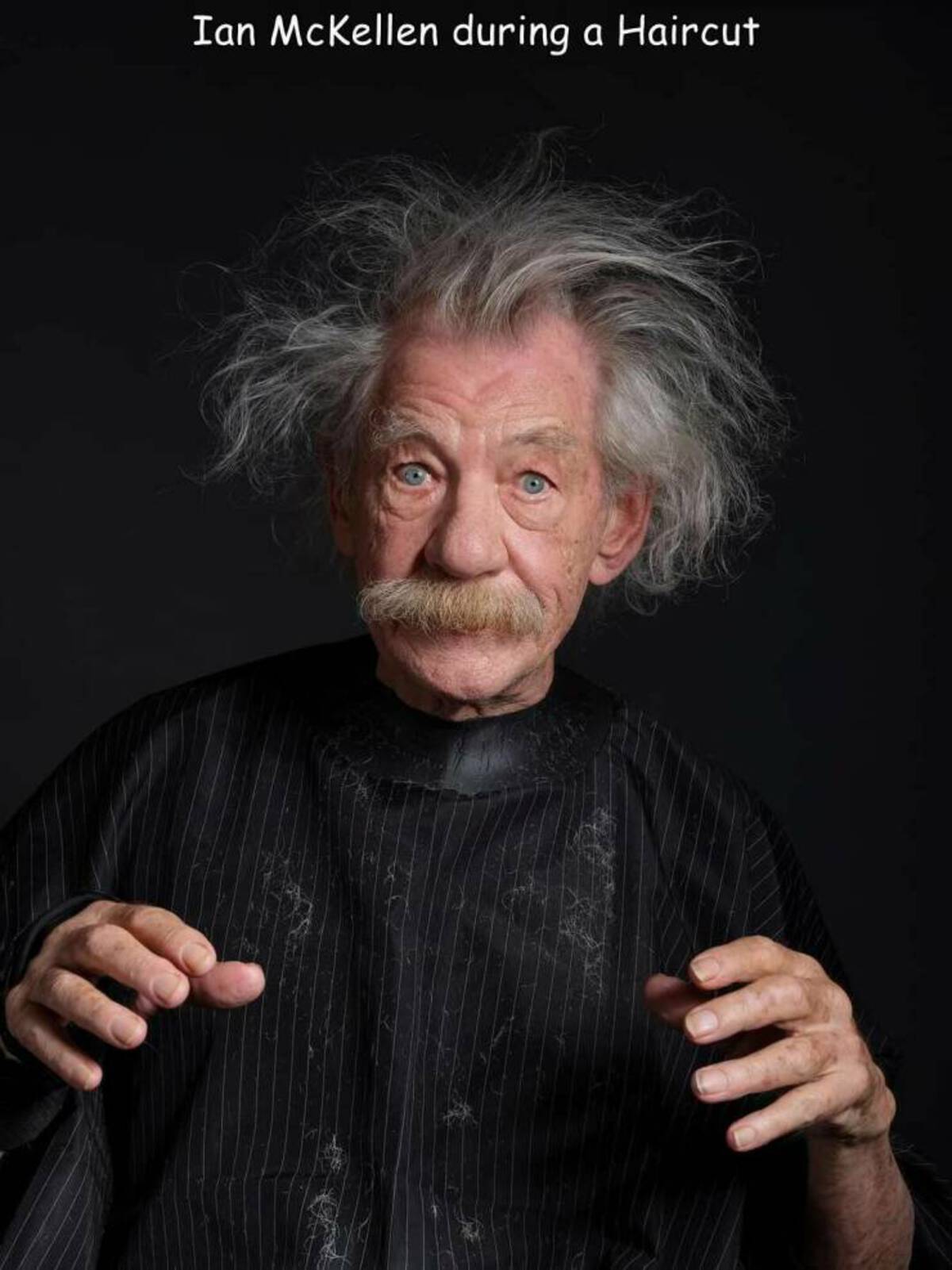 Ian McKellen - Ian McKellen during a Haircut