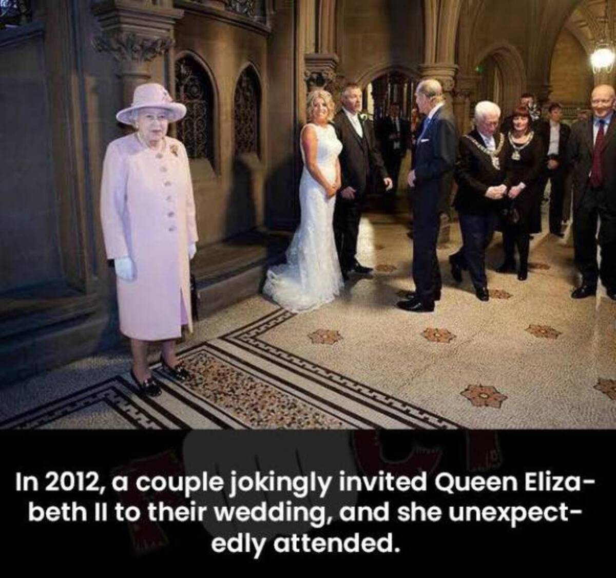 queen elizabeth ii wedding crash - In 2012, a couple jokingly invited Queen Eliza beth Ii to their wedding, and she unexpect wedly attended.