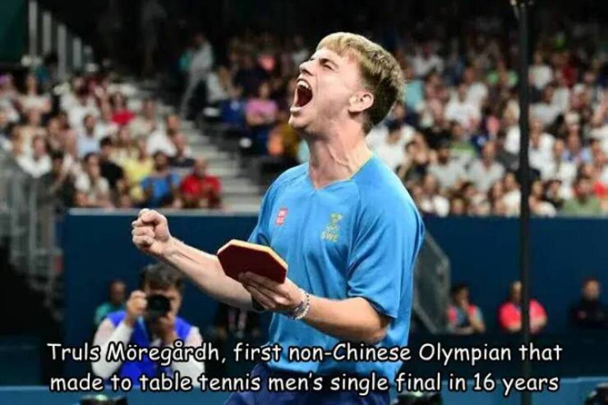 Truls Möregårdh - Swe Truls Mregrdh, first nonChinese Olympian that made to table tennis men's single final in 16 years