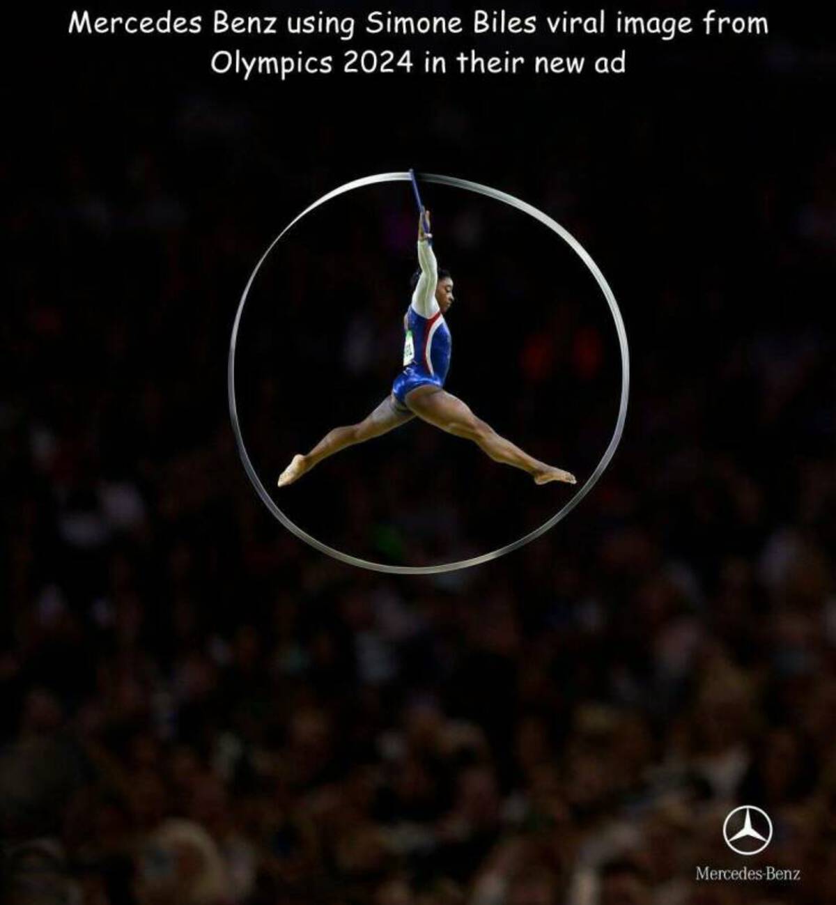 artistic gymnastics - Mercedes Benz using Simone Biles viral image from Olympics 2024 in their new ad 0 MercedesBenz