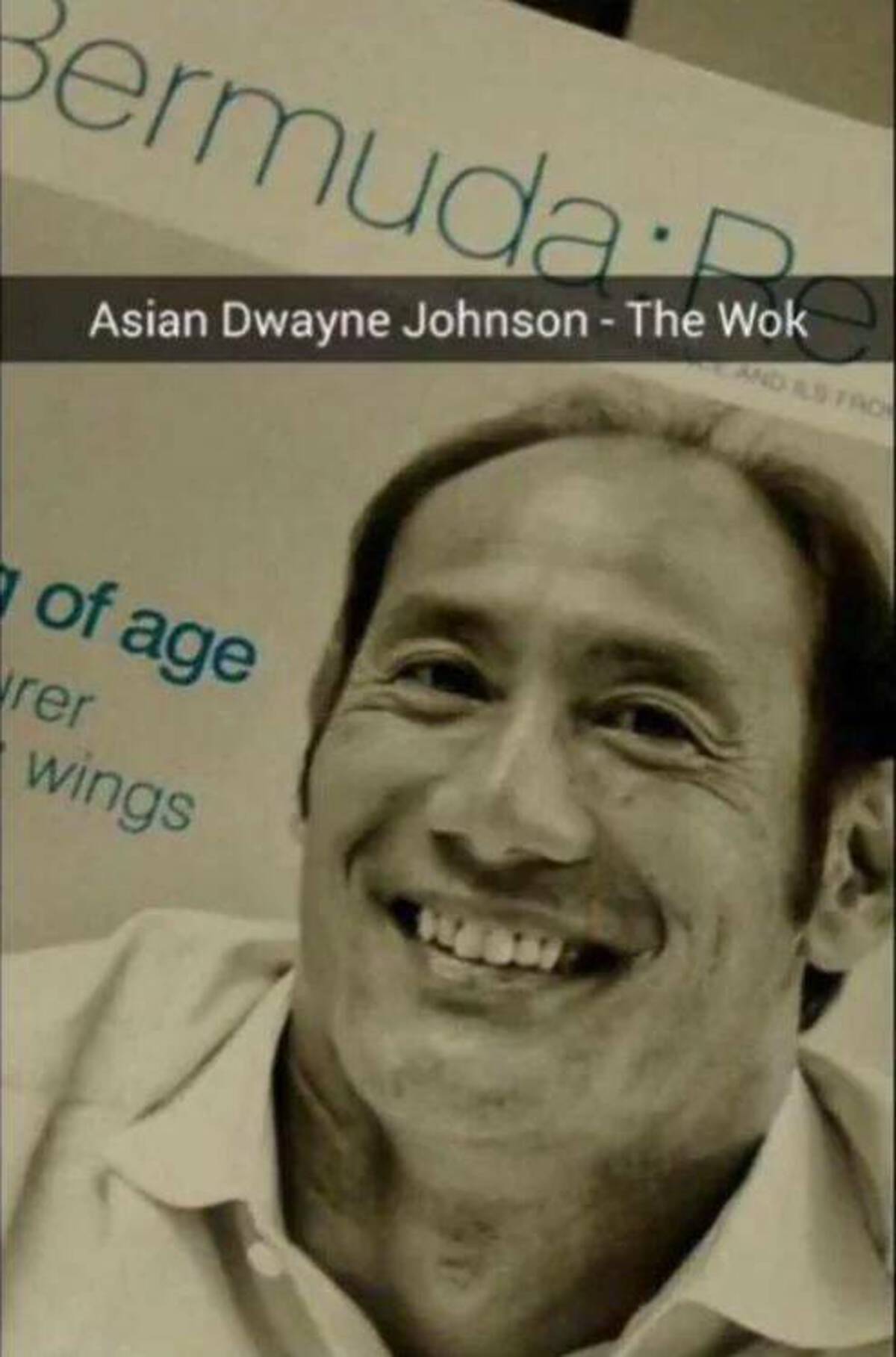 asian rock - Bermuda Asian Dwayne Johnson The Wok of age rer wings Astac