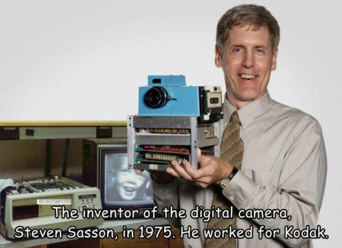 invented the first digital camera - The inventor of the digital camera, Steven Sasson, in 1975. He worked for Kodak.