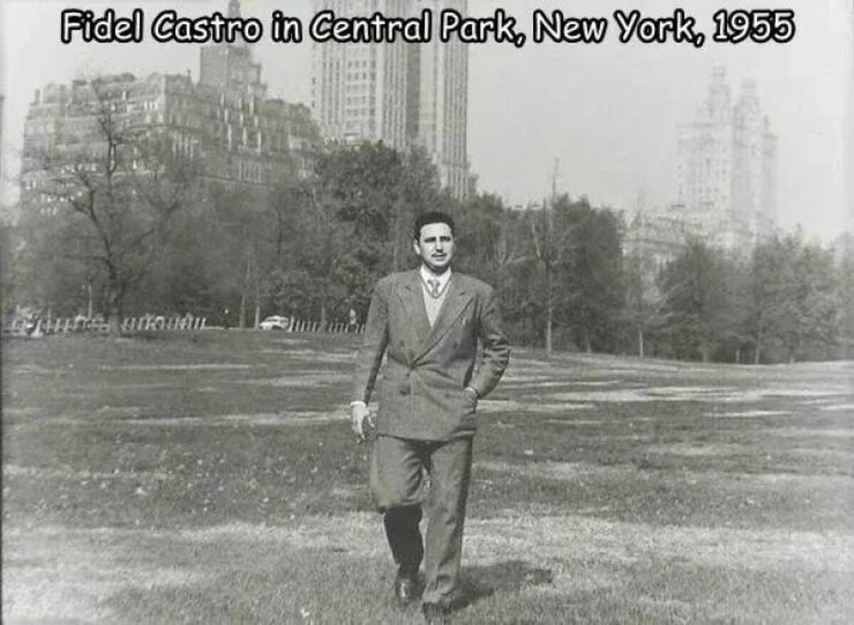 fidel castro al central park - Fidel Castro in Central Park, New York, 1955