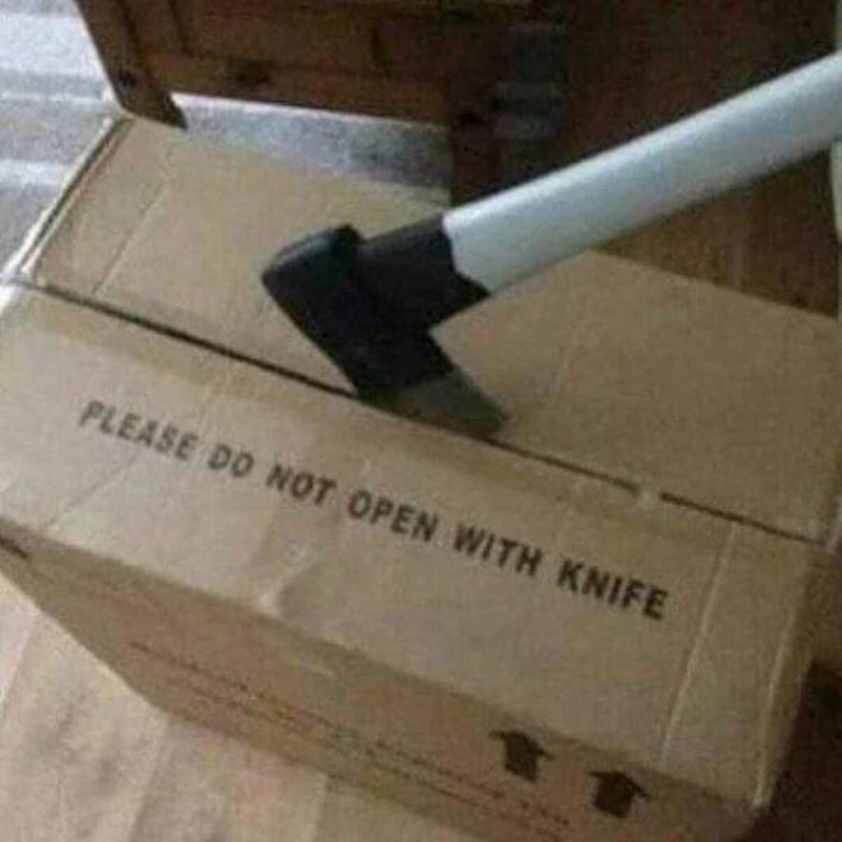 r blursedimages - Please Do Not Open With Knife