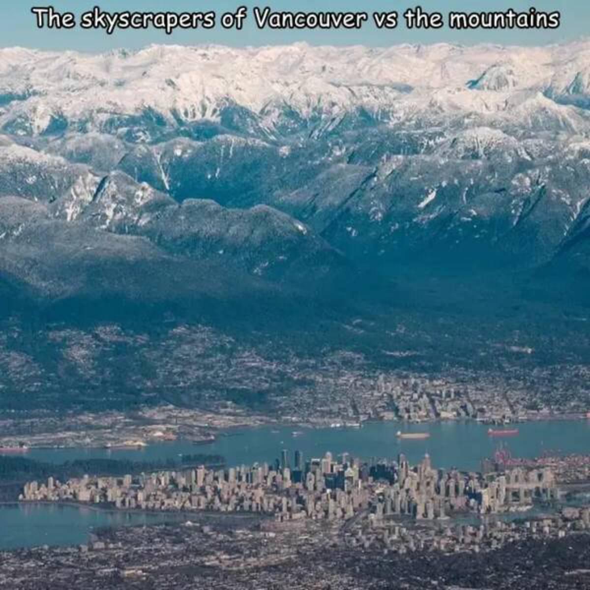 skyscrapers of vancouver vs mountains - The skyscrapers of Vancouver vs the mountains