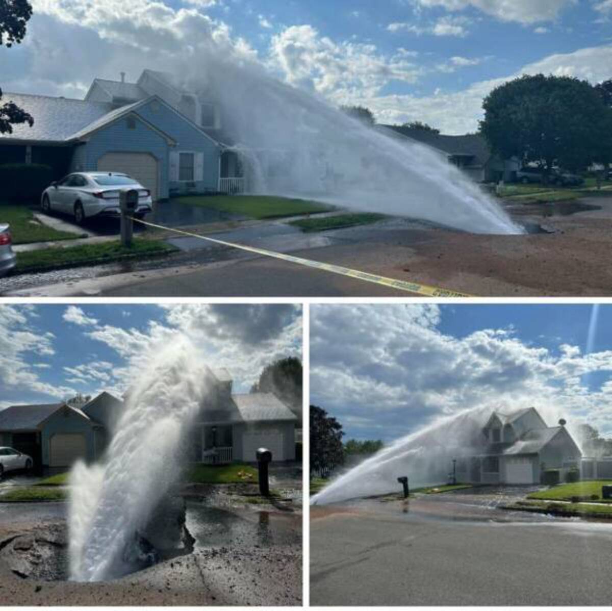 water pipe burst