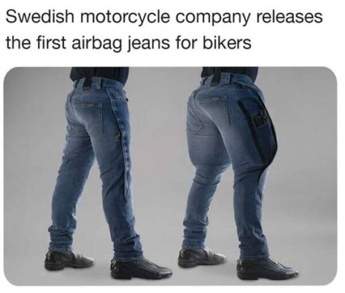 jeans airbags - Swedish motorcycle company releases the first airbag jeans for bikers