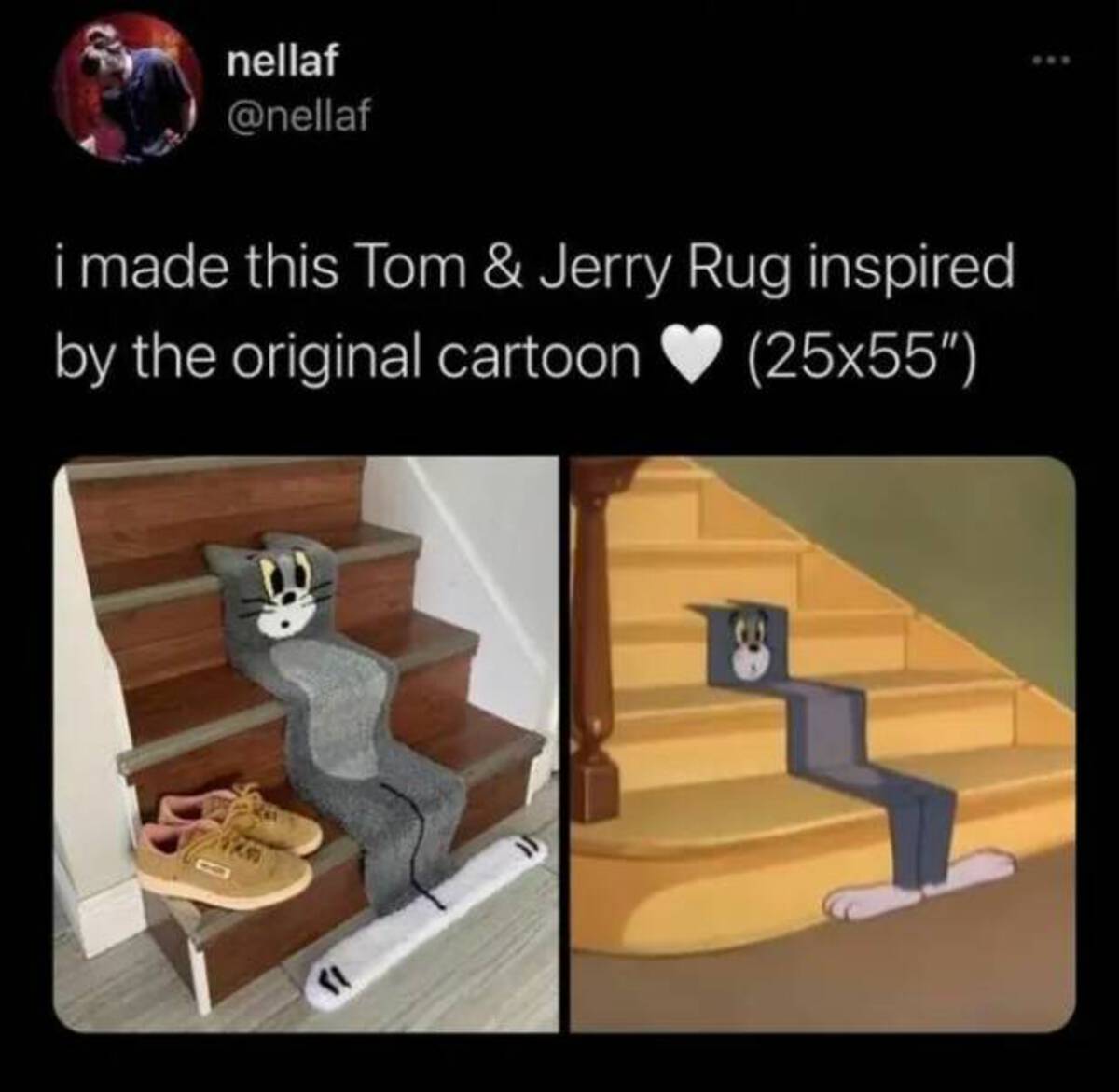 flat tom stair - nellaf i made this Tom & Jerry Rug inspired by the original cartoon 25x55"