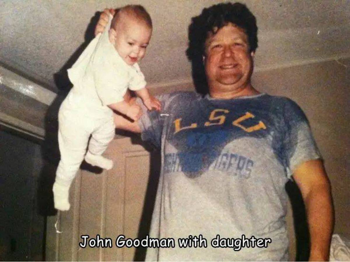 cool photos and funny memes - john goodman children - Gers John Goodman with daughter